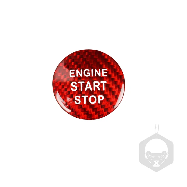 Adesivo Motore Auto Fibra di Carbone Start Stop Pulsante Accensione per Toyota 86 Camry Alfa 02