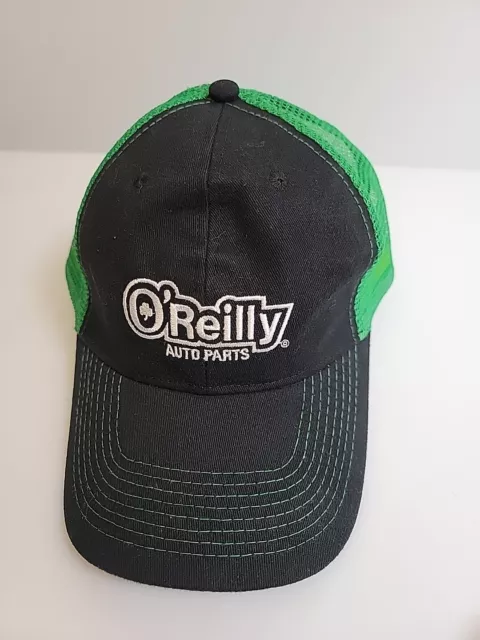 O'reilly Auto Parts Hat Cap Snap Back Adjustable Green Black Pre Owned HT9+87