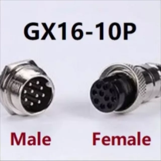 Aviation Plug 2,3,4,5....9 Pin 16mm GX16 Metal Male Female Panel Cable Connector