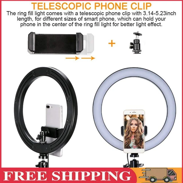 10 Inch Circle Fill Light RGB Selfie Ring Light for Makeup Live Streaming
