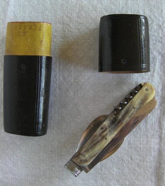 Lot de 12 couteaux à dents en bakelite et inox