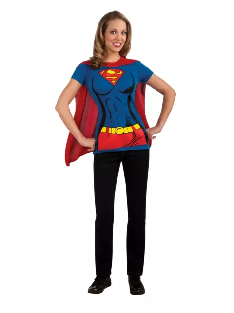 Rubie's Official DC Comic Supergirl T-Shirt Set, Ladie's Instant Costume Kit - T