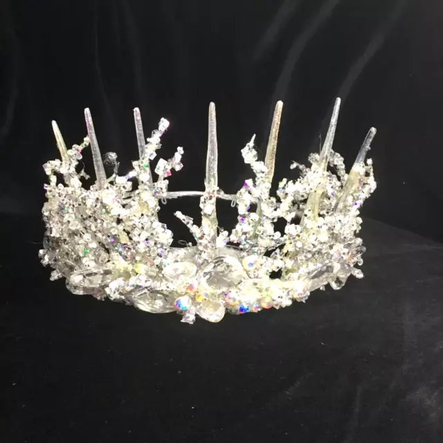 SCARLET HARLOW Irridescent Icicle Custom Tiara Crown Snow Queen