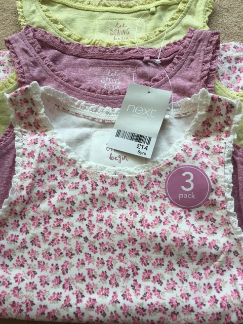 Next Girls Summer Vests Bundle Size 6 Years New!