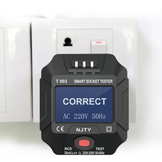Smart Socket Tester RCD Multifunction Wear Resistant Socket Meter ABS 3