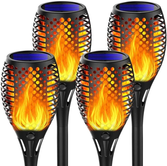 Marlrin Solar Lights Outdoor【2021 Upgraded】, Solar Torch Lights with Flickering