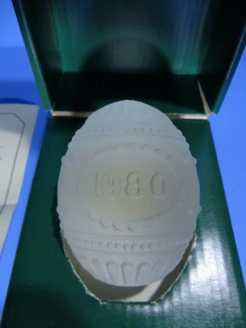 Goebel Annual Crystal Glass Egg 1980 Limited Edition West Germany With Box