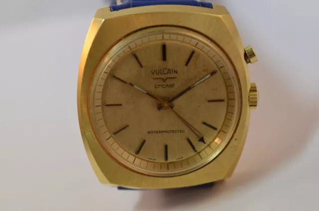 Vulcain Cricket Jumbo Vintage Uhr mit Wecker Ref.: S 2312 B , Funktion perfekt