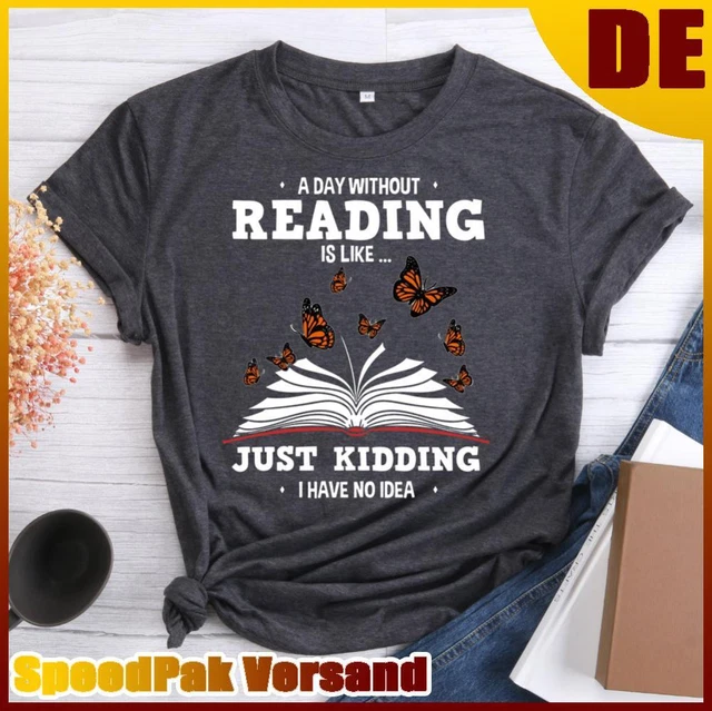 ❥ T-shirt un giorno senza lettura - grigio canapa-XXL