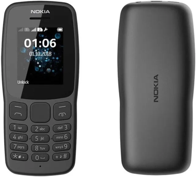 Nokia 105 Unlocked GSM Phone - Black