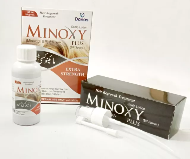 Minoxy Minoxidil 5% Extra Strength Minoxin Men Solution pour la repousse...