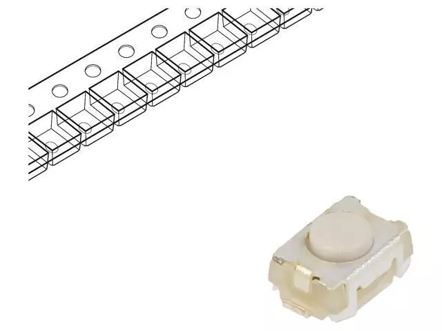 2 Microinterruttori TL1015AF160QG TACT SPST-NO Pos: 2 0,05A/12VDC SMT 1,57N 2 mm E-O