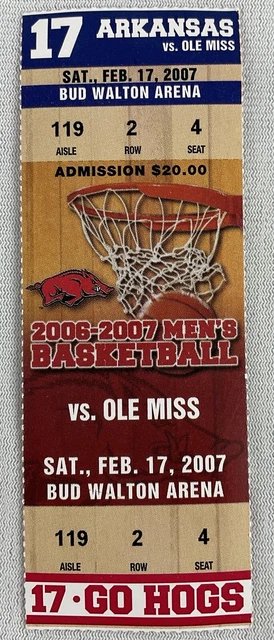 2007 02/17 Ole Miss at Arkansas Basketball FULL Ticket-Patrick Beverley 24pts