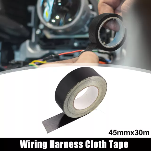 45mmx30m Automotive Wiring Harness Tape Wrap for Car Electrical Wrap Black