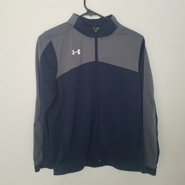 Under Armour Youth Boys Full Zip Long Sleeve Track Jacket Size YXL Blue bin11