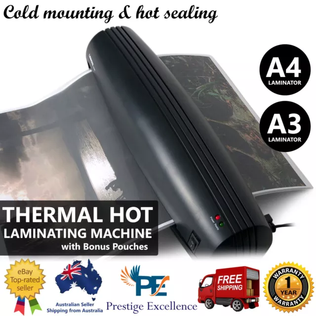 A3 A4 Document Laminator Home Office Thermal Hot Laminating Machine Free Pouches