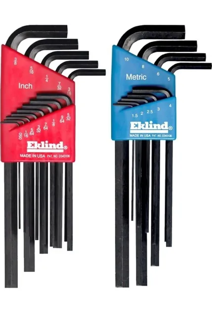 Eklind 10222 Hex Wrench Key Set Sae/Metric 22 Piece Made In Usa Fast Ship6782262