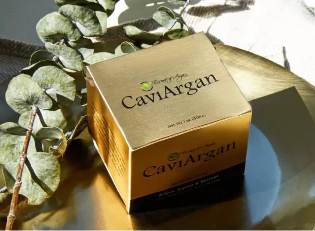 Caviargan Facial Moisturizer, Reduces Aging, wrinkles with Caviar HA, Arganoil.