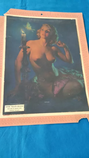 RARE ZOE MOZERT PIN-UP CALENDAR~ Blonde~titled ECSTACY~ Brown & Bigelow~signed