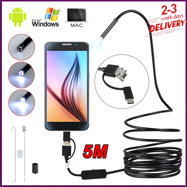 Endoscope Hartes 5,5mm USB Endoskop Kamera HD Kabel LED Inspektion für Android