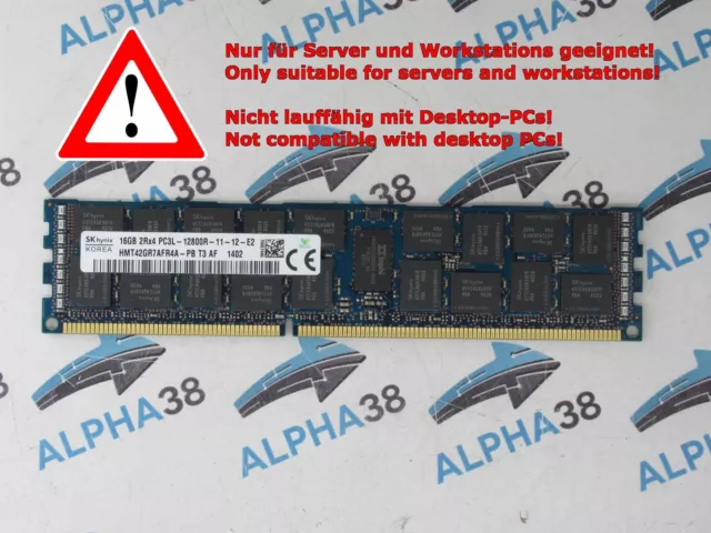 SK Hynix 16 GB Rdimm ECC Reg DDR3-1600 Dell PowerVault NX3200 Serveur RAM