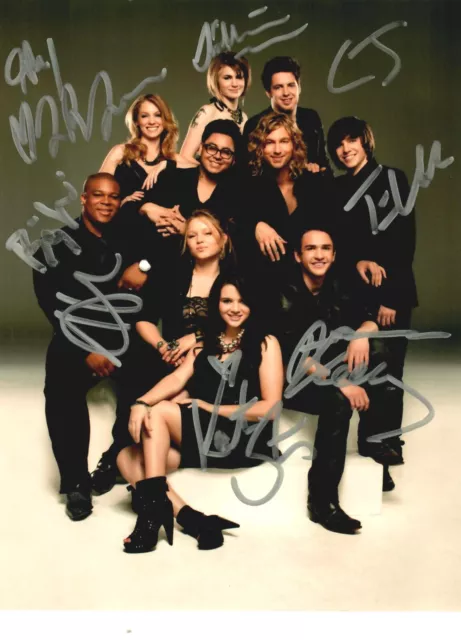 "American Idol" Season 9 Finalists Signed (X9) 8X10 Color Photo COA