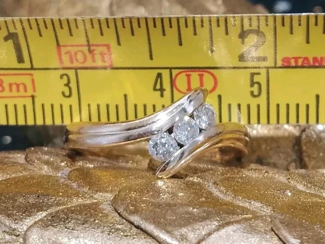 TRILOGY TENSION SET Diamond Ring 0.25ct 18 CT Gold Ernest Jones Jeweller 285.00 PicClick UK