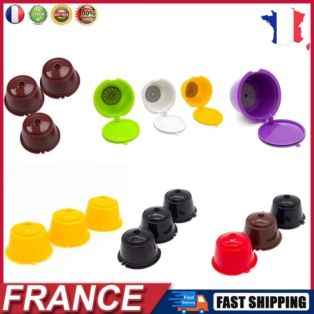 3pcs Coffee Capsule Filters Refillable Reusable Coffee Capsule Cups with Spoon f