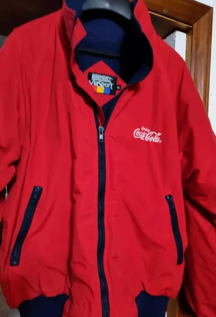 Vintage Coca-Cola  Fleece Lined Full Zip Hartwell ViaSport Jacket XLarge Red