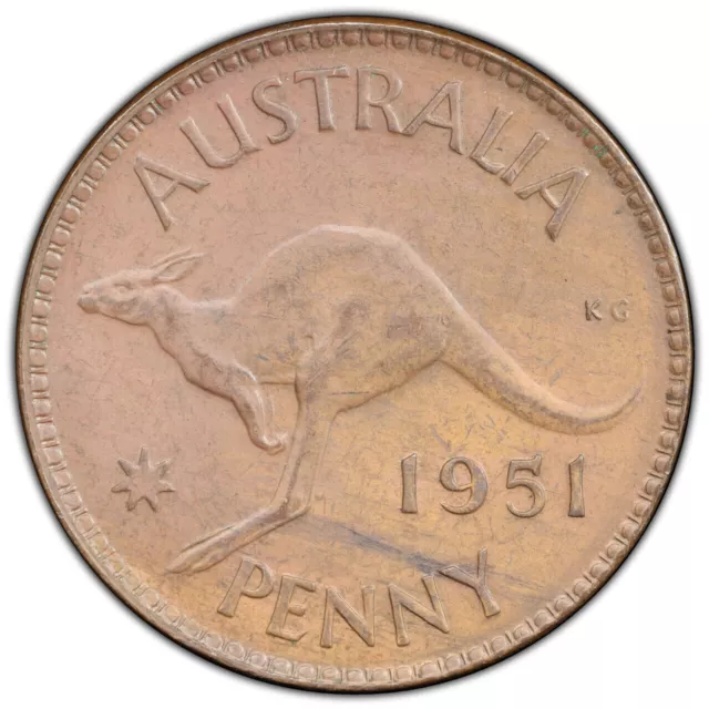 Australia 1951 (m) One Penny 1d George VI - PCGS MS63BN (46754610)