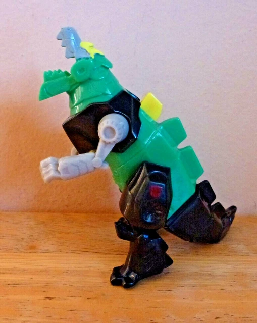 McDonald's Hasbro 2015 Dinosaur Green Black Happy Meal Toy 4"