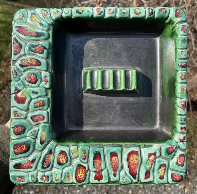 RARE Vintage Waylande Gregory Retro Art Pottery Ceramic Ashtray Designer Glazed