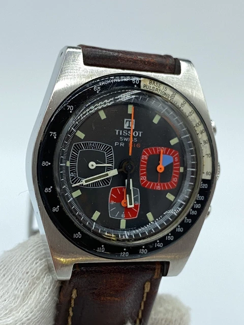 Montre Tissot PR516 Navigator Automatique - Boîtier Acier, Cadran Bleu - Années 60