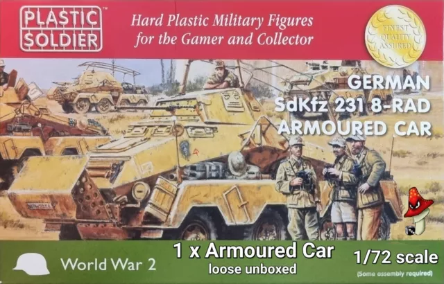 1/72 WW2 German SdKfz 231 8-rad 1 x Armoured Car Plastic Soldier Company unboxed