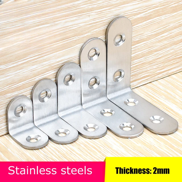Stainless Steel Right Angle Bracket Corner Brace Joint Shelf Support L Shape