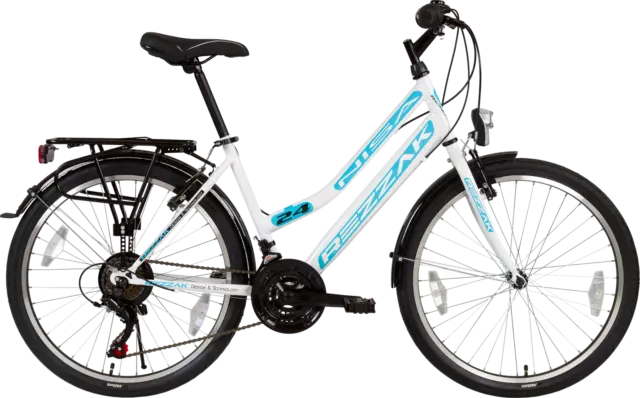 24 zoll Kinderfahrrad Mädchenfahrrad 24"Damen Cityfahrrad city bike Weiss türkis