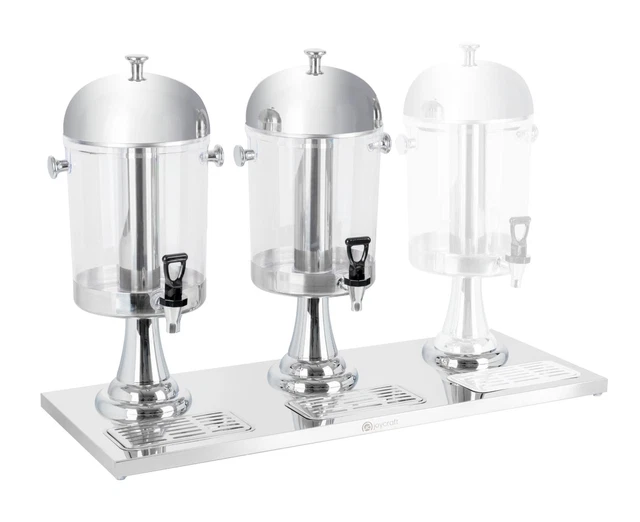 B-WARE Getränkespender 2x8L Behälter Zapfhahn Warm Kalt Saft Wasser Dispenser