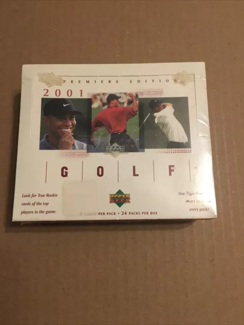 2001 Upper Deck Golf Premiere Edition Red Box 24 Packs Sealed Tiger Woods RC? 🐅