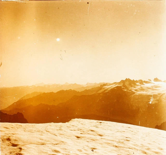FRANCE SUISSE Alpes Mont Buet Montagnes, Photo Stereo Plaque Verre VR2L13n6