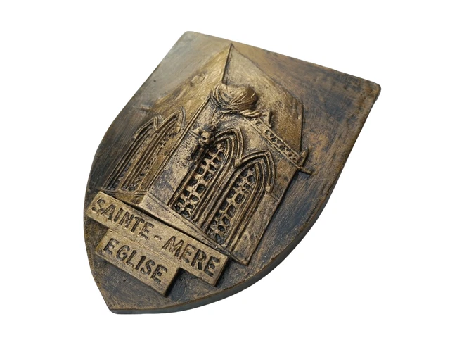 Blason 1er REP Légion étrangère Artisanal En Pierre Patiné 14x11cm