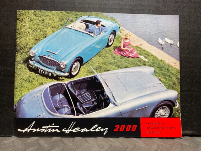 Original Dealership Vintage Brochure Austin Healey 3000 Convertible