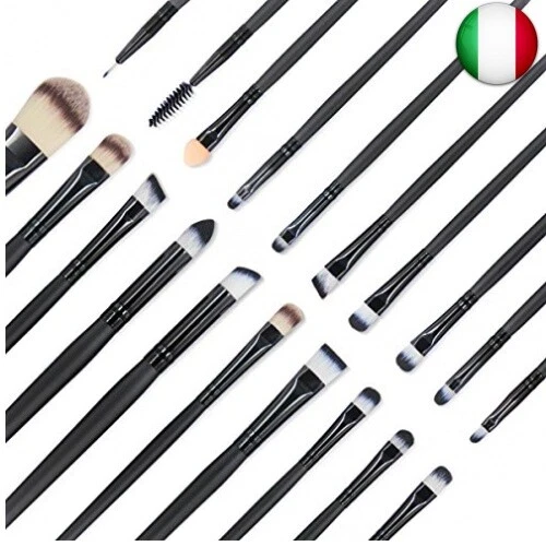 EmaxDesign 20 pezzi-Set di pennelli professionali per trucco, volto ombretti e 2