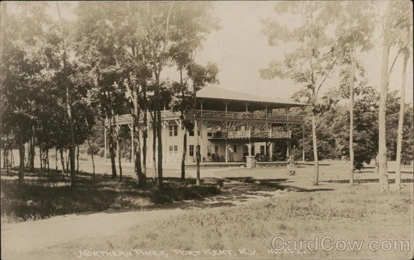RPPC Port Kent,NY Northern Pines Essex County New York KRUXO Real Photo Postcard