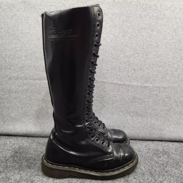 Dr Doc Martens Knee High Boots Mens 4 Leather 20 eye lace up 11300 NO ZIPPER