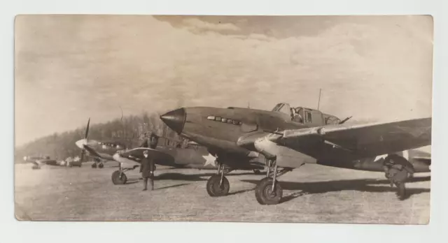 Photo Military Airplane Air Force USSR Red Army Fighter aircraft VTG