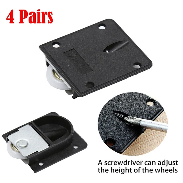 LOT DE 8 roues rouleaux de porte coulissante premium pour armoires et