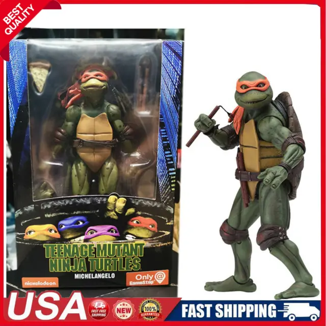 7" NECA Teenage Mutant Ninja Turtles Action Figure Statue Model Toy 1990/Movie