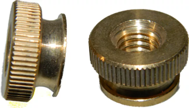 Solid Brass Knurled Thumb Nuts 10-32 Qty 25