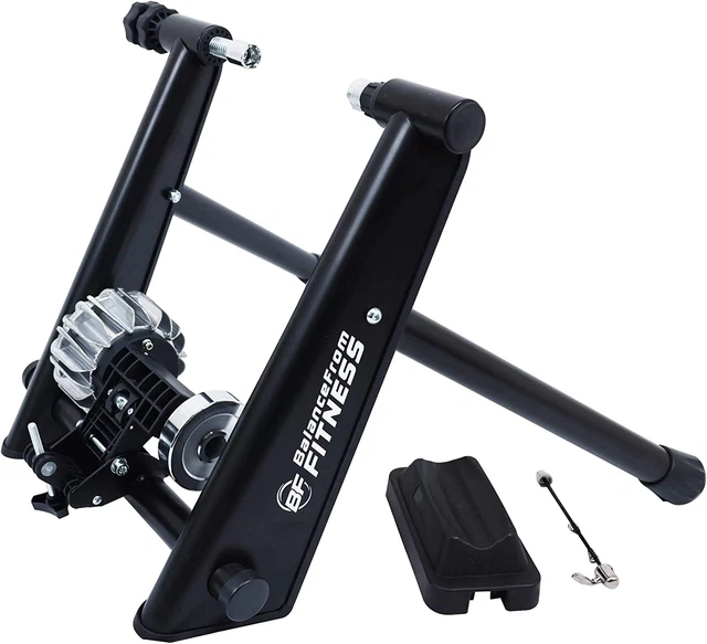 Bike Trainer Stand Steel Bicycle Exercise Magnetic Stand with Front Wheel Riser