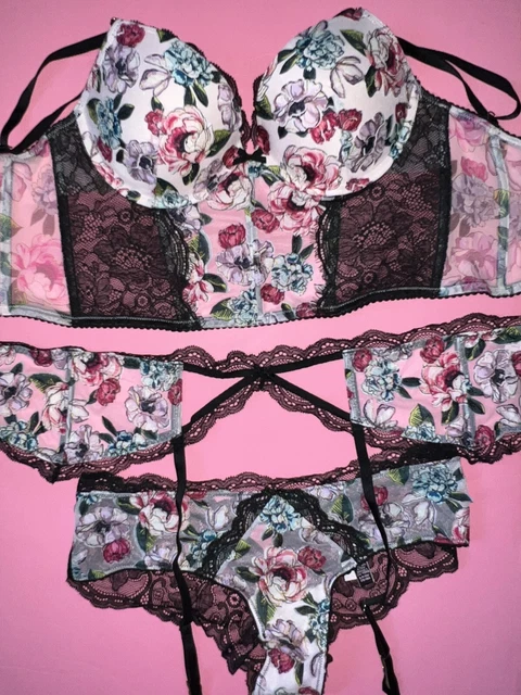 Soutien-gorge Plongeant Victoria's Secret Taille 34D - Rose Fuchsia, Dentelle, Bon état Occasion